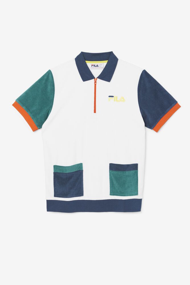 Fila Analu Polo White - Mens - 15749QTIR